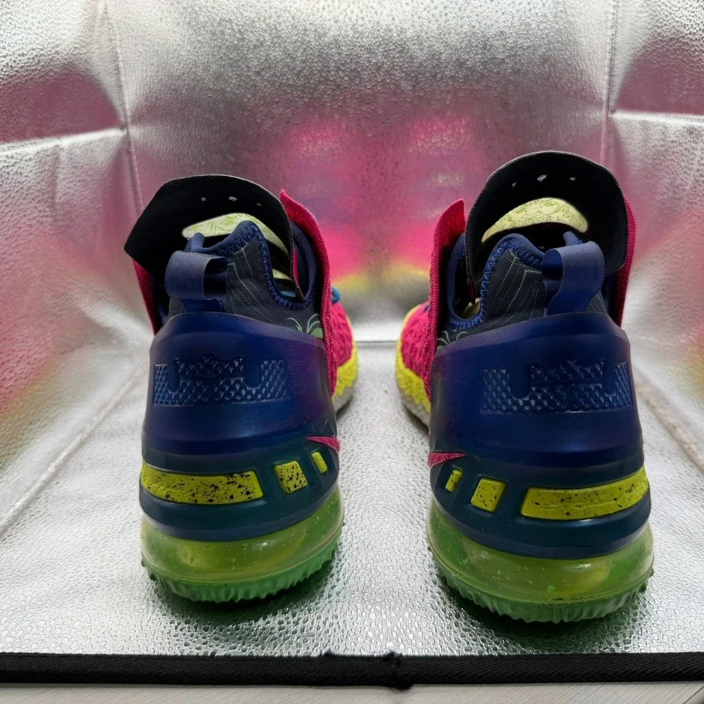 Size 12 Nike LeBron 18 Pink Mens Lace‎ Up Basketball Sneaker Shoes DB8148-600